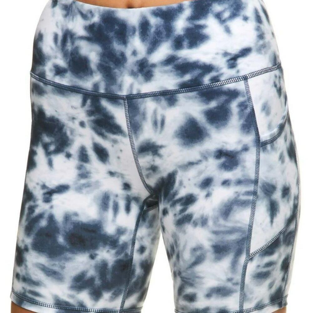WOMEN'S Gaiam Compressive Tie-Dye High Waist Active Shorts - MEDIUM